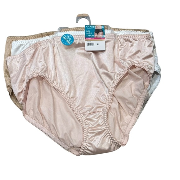 NWT Vanity Fair Radiant Collection 3 pack Undershapera in Pink White & Tan 5XL - Picture 5 of 9